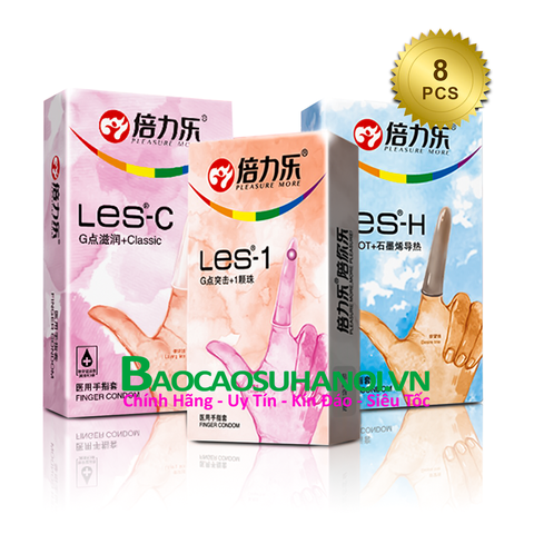 Bao Cao Su Ngón Tay Pleasure More Les C Trơn Hộp 8 Chiếc