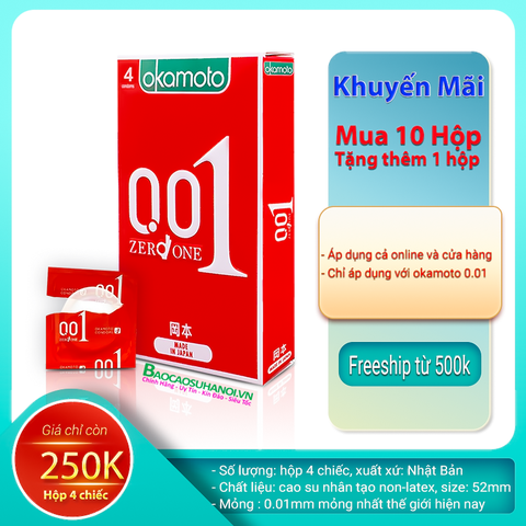 Bao Cao Su Okamoto 0.01 Zero One Made In Japan