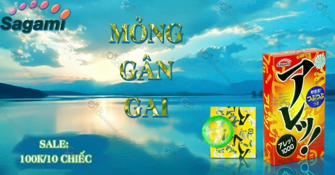 Bao Cao Su Sagami Dotty G Mint Are Are Gân Gai nhỏ