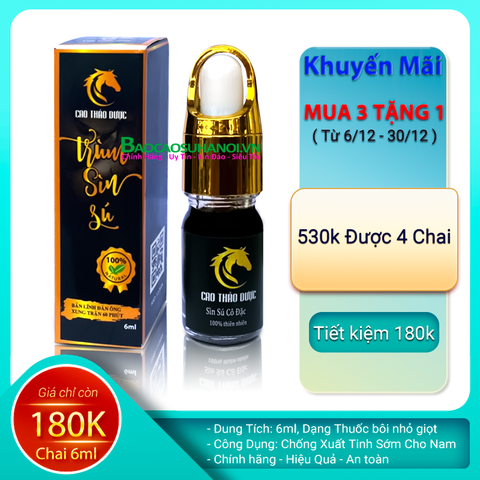 Cao Thảo Dược Trùm Sìn Sú Dạng Nước Bôi Dung Tích 6ml