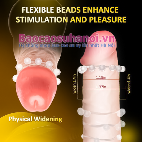 Vòng Silicon Có Bi Màu Trắng Siêu Mềm Chống Tuột