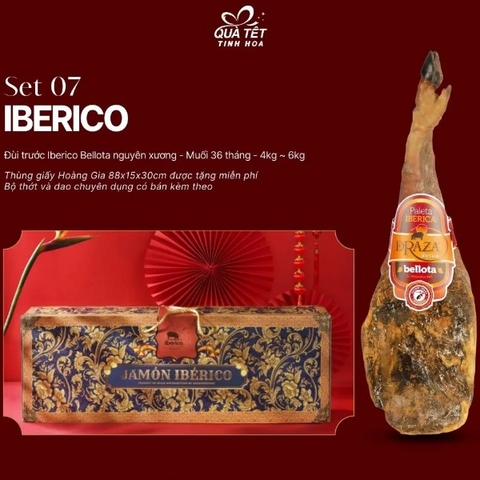 Đùi Trước Có Xương 48 tháng 100%  thuần chủng F1 Iberico DeRaza