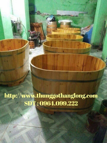 Bồn tắm gỗ thông đẹp giá rẻ Hà Nội