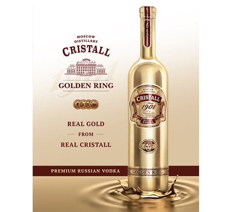 Russian CRISTALL Golden Ring Vodka 700ml 40%