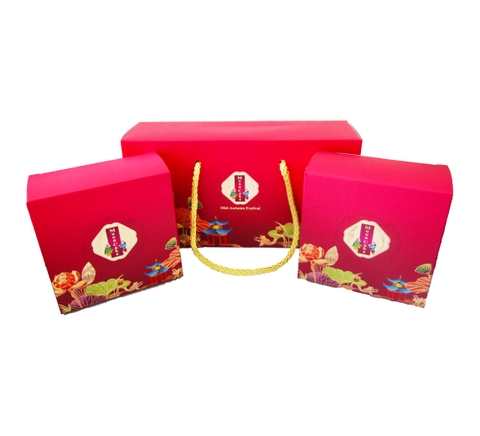 Lotus Double Mooncake Gift Box (With Handle)