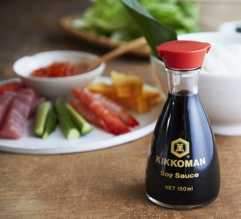 Kikkoman Naturally Brewed Soy Sauce 150ml Glass Bottle (Made In Singapore)