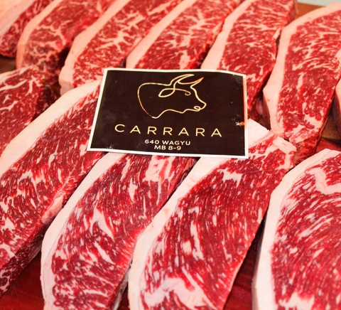 Australian Carrara 640 Wagyu Chilled Beef Striploin 100g - 1kg Tray
