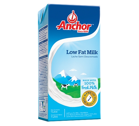 Anchor Low-Fat New Zealand Fresh Milk 1L Carton