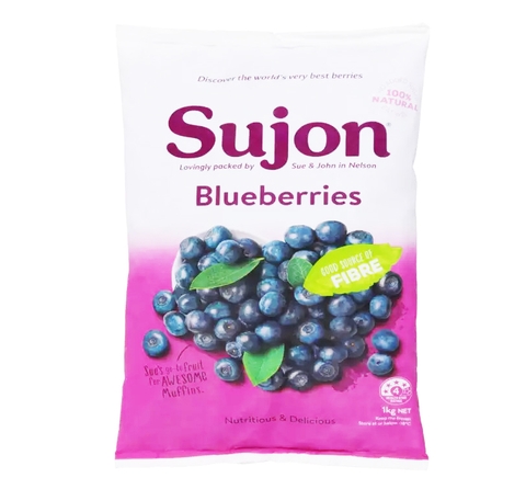 New Zealand Sujon Frozen Blueberries 1kg Pack