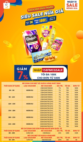 15.8 SHOPEE GIỮA THÁNG - SIÊU SALE NỬA GIÁ