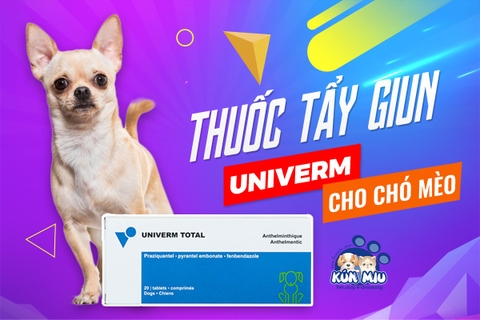 Thuốc tẩy giun Univerm cho chó mèo