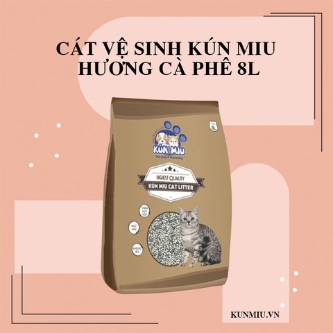 Cát vệ sinh Kún Miu hương Cà Phê 8L