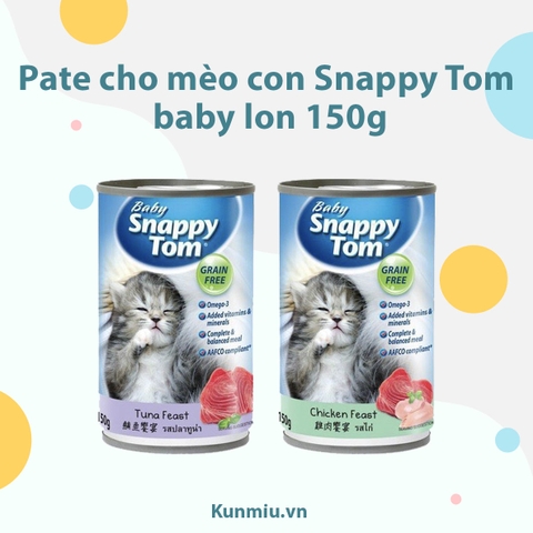 Pate cho mèo con Snappy Tom baby lon 150g