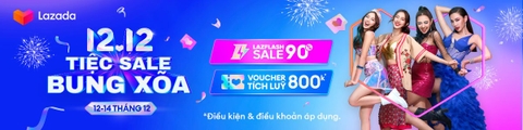 Tưng bừng tiệc sale Lazada tháng 12