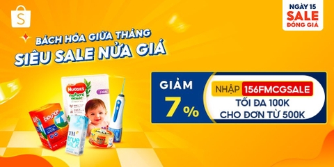 SHOPEE SALE GIỮA THÁNG 15.6