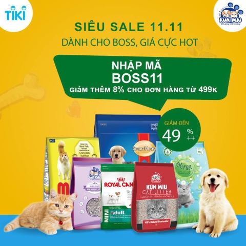 Siêu SALE 11.11 cho BOSS tại Tiki