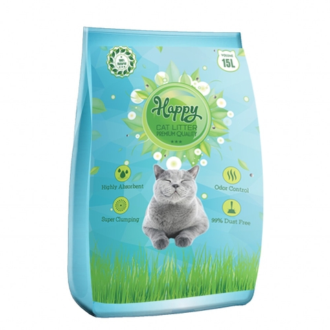 Cát vệ sinh Happy Cat hương chanh 15L