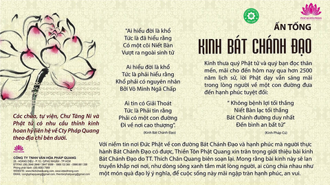 KINH BÁT CHÁNH ĐẠO- Thiền Tôn Phật Quang