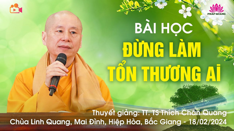 TINH TẾ VỚI TỪNG NGƯỜI- TT. TS. Thích Chân Quang (Trích bài giảng 