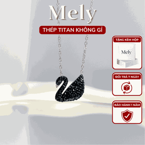 Dây chuyền Thép Titan không gỉ thiên nga đen TN01