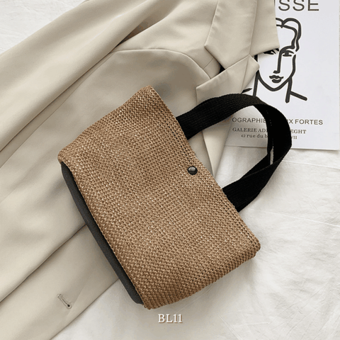 Túi tole cói may thủ công BL11