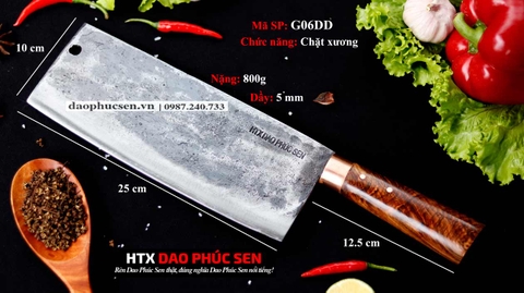 BỘ DAO NHÀ BẾP ĐẦY ĐỦ CB100 khâu đồng đỏ