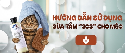 Hướng dẫn sử dụng sữa tắm SOS cho mèo
