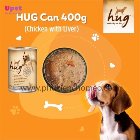 Pate cho chó HUG Lon 400G nhiều vị