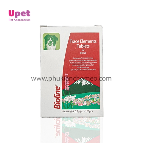 Thuốc bổ máu, bổ sung vitamin, khoáng tổng hợp Bioline cho Chó (Hộp 160 viên)