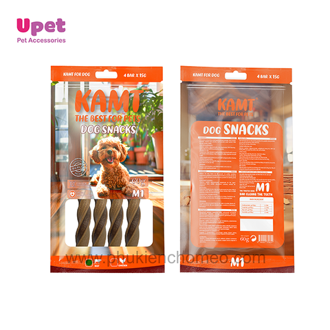 Xương Kamt Dog Snacks Xoắn Vị Bò Ăn Vặt Dinh Dưỡng Cho Chó 4x15g