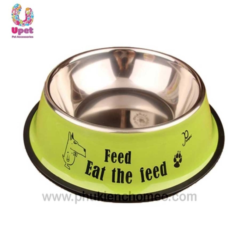 Bát Inox In Hoa 18 – Bát Ăn Thú Cưng Chống Trượt, An Toàn, Thẩm Mỹ Cao
