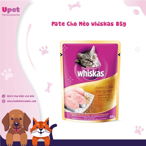 Pate Cho Mèo whiskas 85g Dinh Dưỡng Chuẩn Vị Cho Boss Yêu