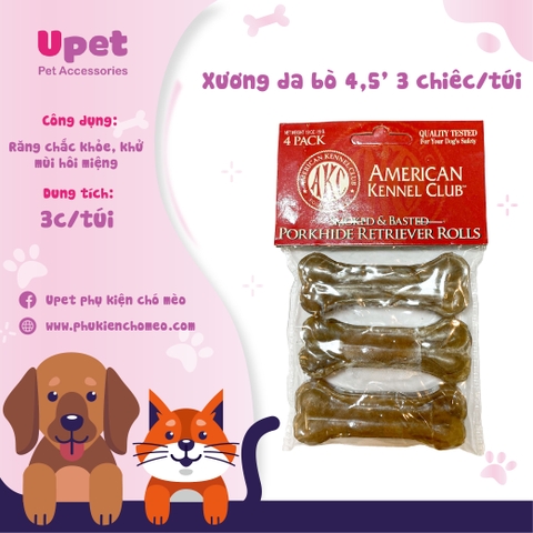 Túi Xương Da Bò Cho Chó  Làm Sạch Răng, Thơm Miệng Và Giảm Cắn Phá