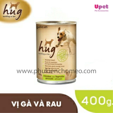 Pate cho chó HUG Lon 400G nhiều vị