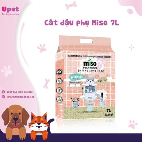 Cát đậu phụ Miso 7L đổ được bồn cầu dành cho mèo