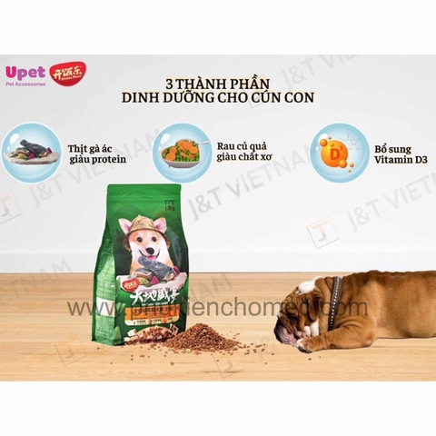 Thức ăn hạt cho chó con giống nhỏ KitchenFlavor 1.5kg - Vị tôm nam cực & rau củ