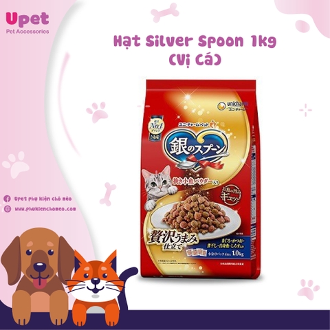 Thức ăn hạt cho mèo Silver Spoon 1kg (Vị Cá)