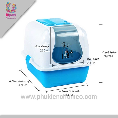 Nhà vệ sinh mèo 51x37x39cm