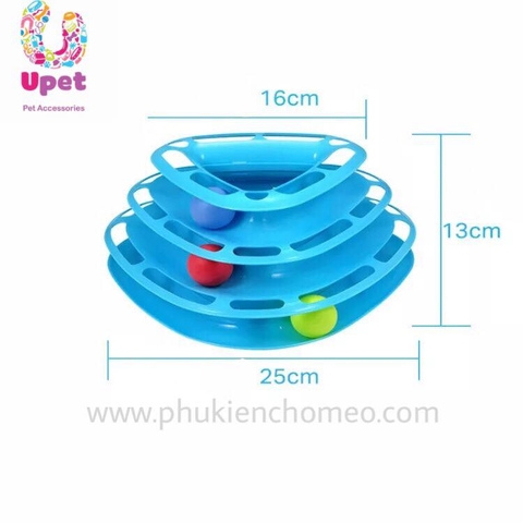 Đồ chơi cho mèo 3 tầng hình tam giác WE220061