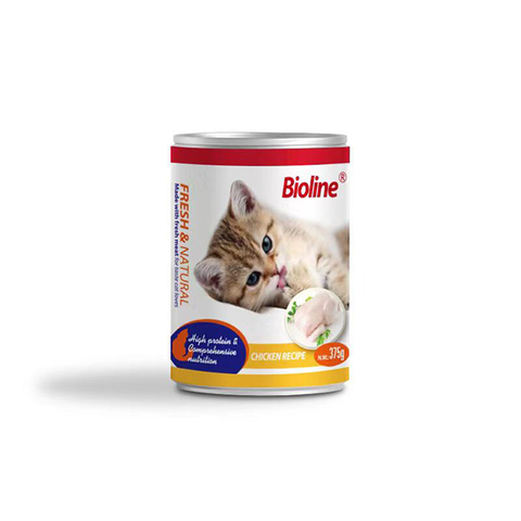 BIOLINE ( 2532) Thức ăn đóng hộp cho mèo - thịt gà  375g