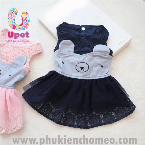 Đầm gấu ren - Hồng, Xanh Đen 2020