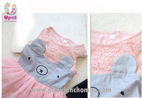 Đầm gấu ren - Hồng, Xanh Đen 2020