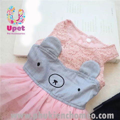 Đầm gấu ren - Hồng, Xanh Đen 2020