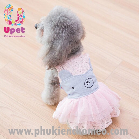 Đầm gấu ren - Hồng, Xanh Đen 2020