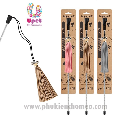 Cần câu kim tuyến kèm da cho mèo vui chơi, xả tress