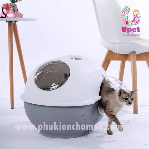 Nhà vệ sinh mèo bầu dục 2 cửa 64*41*43cm