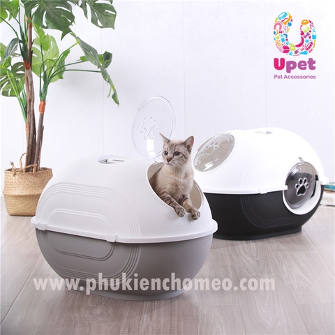 Nhà vệ sinh mèo bầu dục 2 cửa 64*41*43cm