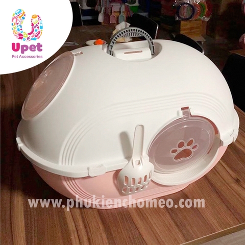 Nhà vệ sinh mèo bầu dục 2 cửa 64*41*43cm