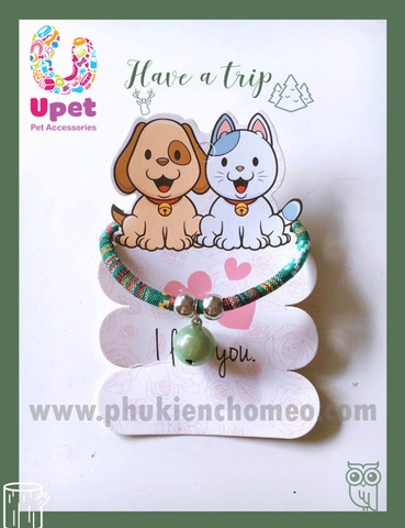 Vòng cổ tròn kích thước 0.6 kèm chuông thời trang cho chó mèo thú cưng nhỏ có thể thu to nhỏ vừa cổ thú cưng