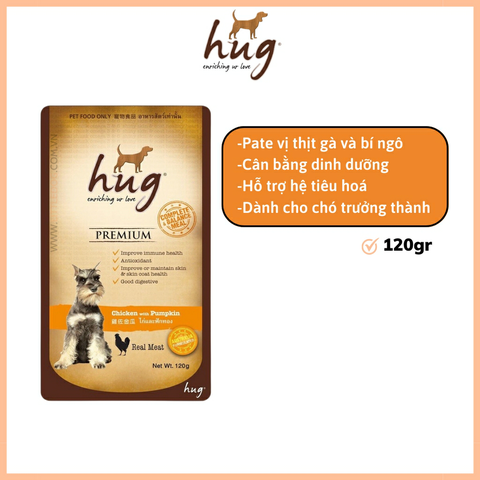 Pate Cho Chó Hug Thái Lan Thức Ăn Gói 120g